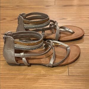 Women's Metallic Strappy Sandals
